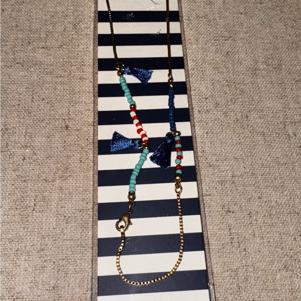 Colorful Beaded Necklace with Tassels